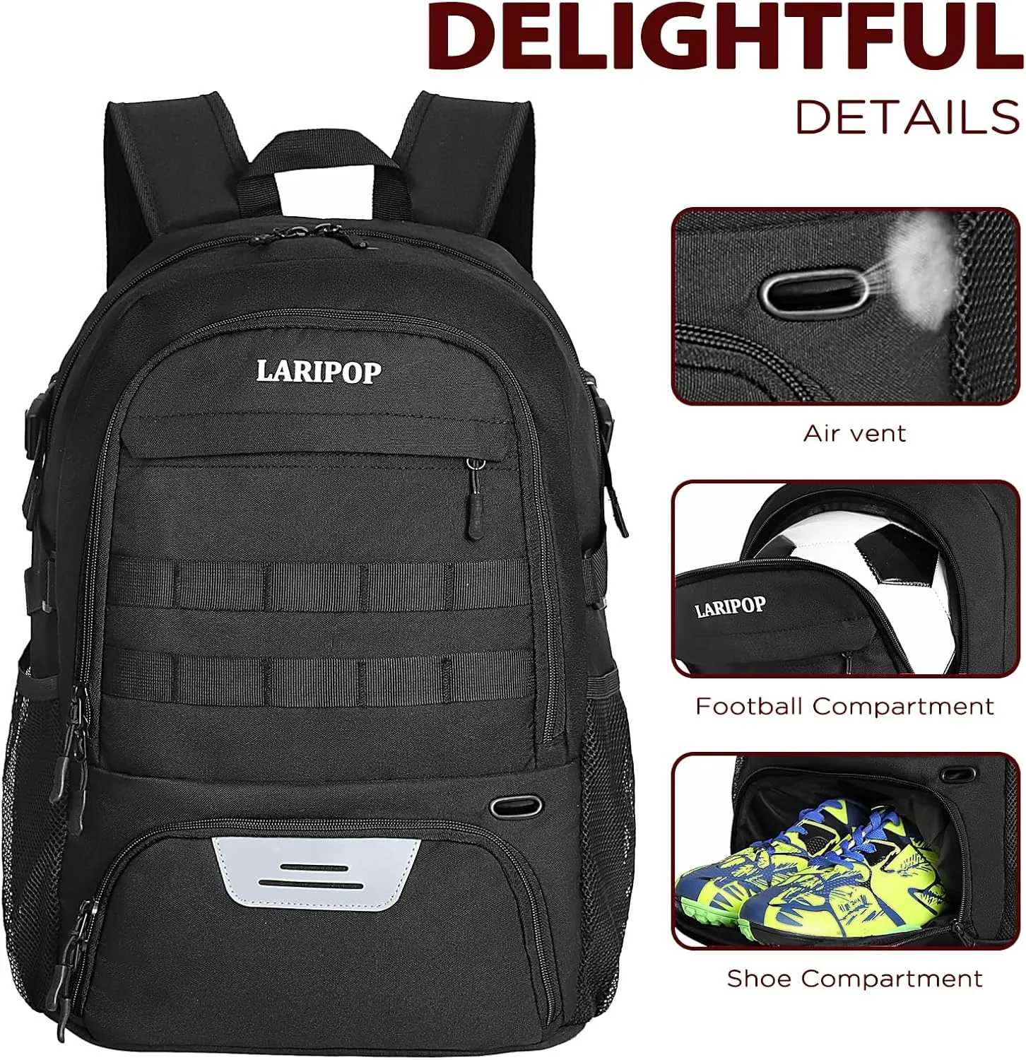 Soccer Backpack,Basketball Backpack for Basketball Accessories Training Equipment Fits Volleyball,Soccer,Sports Gifts
