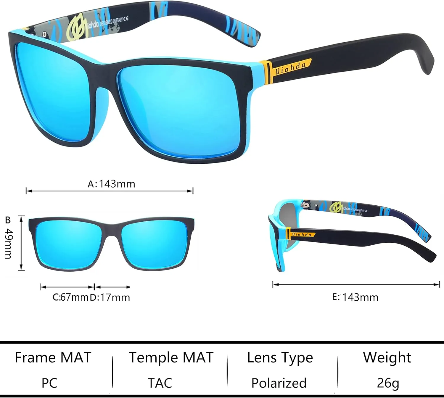 Sports Polarized Sunglasses For Men Cycling Driving Fishing Sun Glasses Women 100% UV Protection HD5089