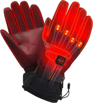 Spring Rechargeable Electric Heated Gloves, Touchscreen Waterproof Cold Weather Thermal Heated Gloves for Hunting, Fishing, Skiing, Camping, Cycling