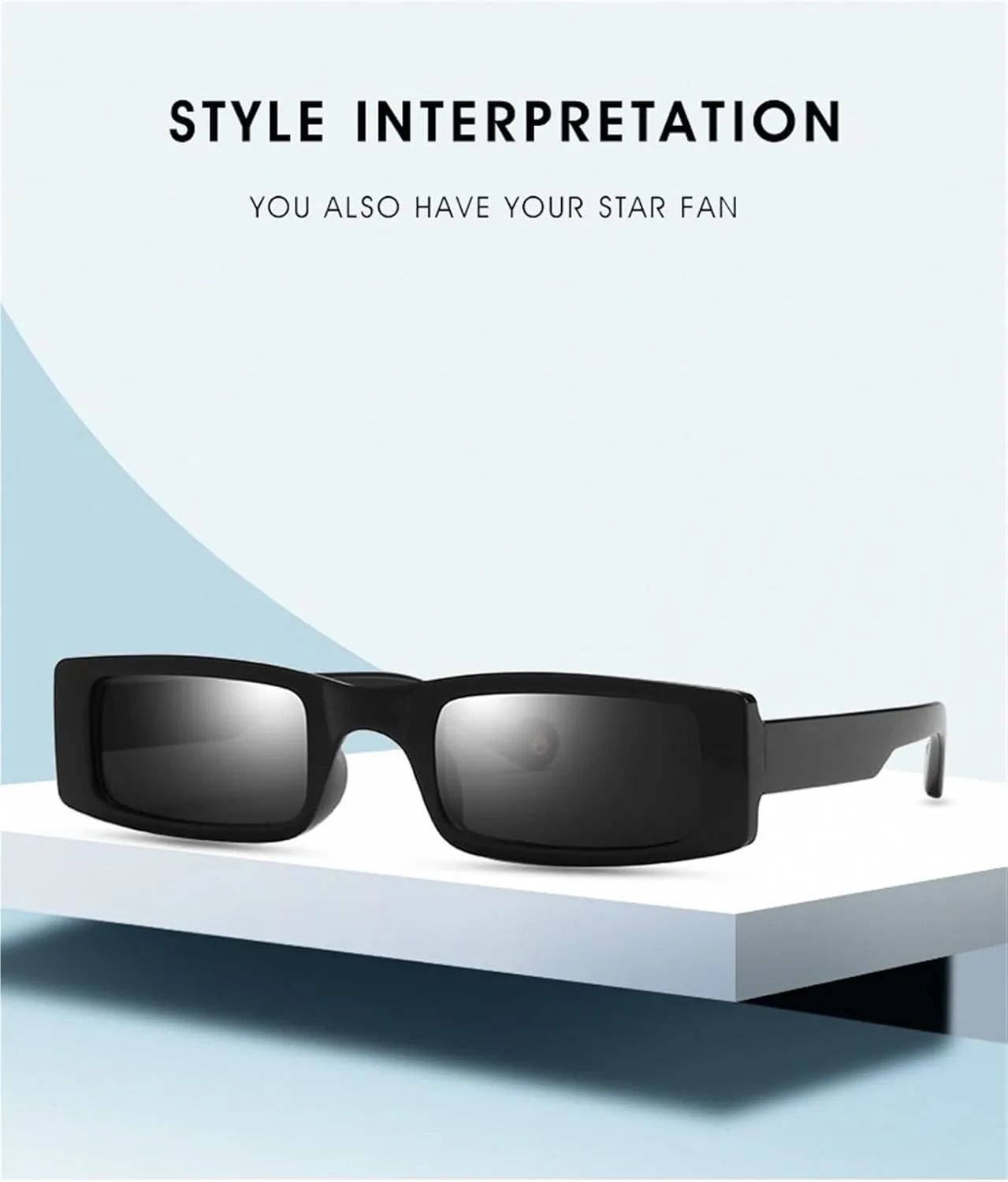 Square Frame Small Frame Men Trendy Sunglasses Outdoor Vacation Women Sun Glasses