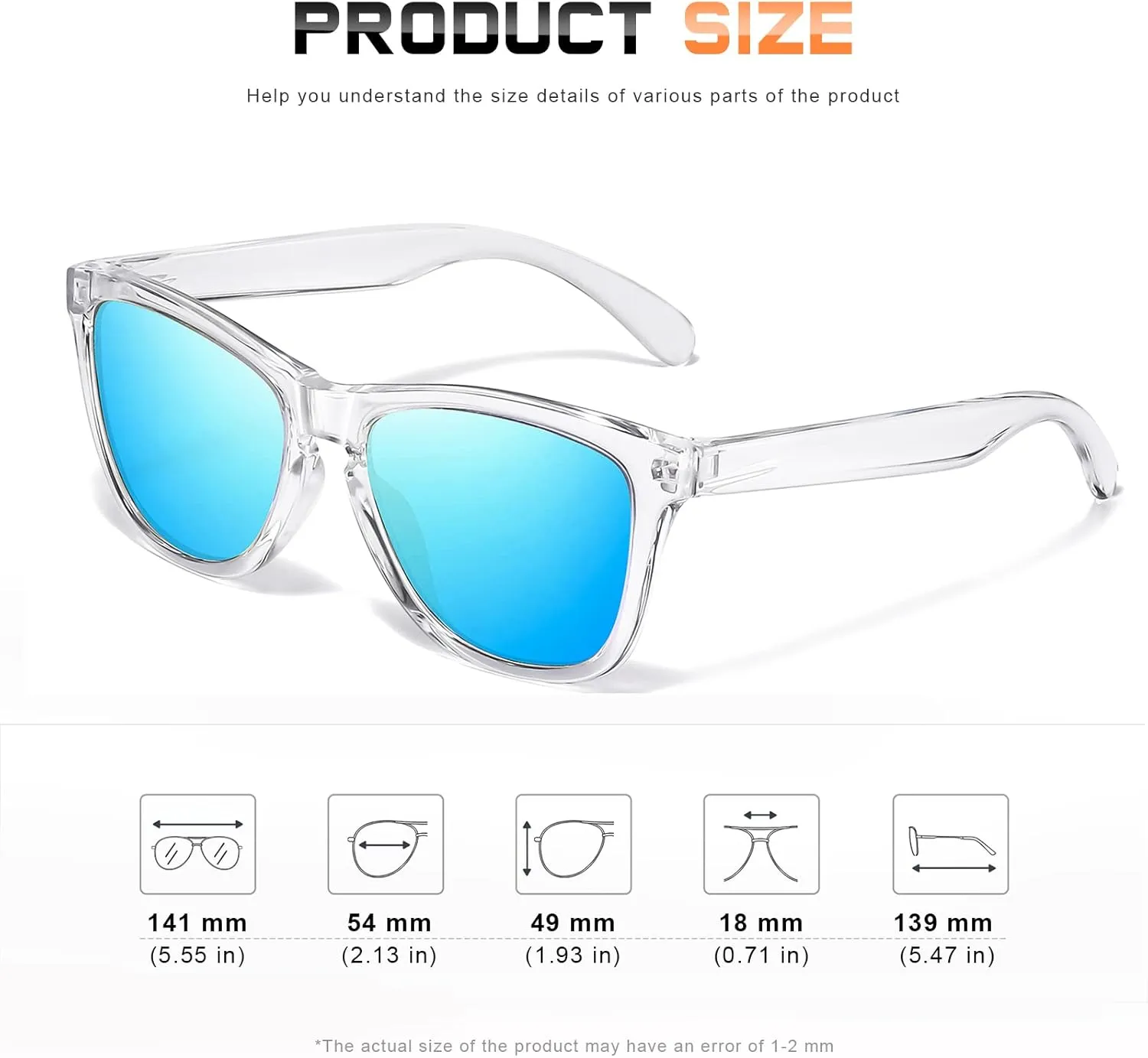 Sunglasses Womens Polarized Sunglasses for Women Trendy Designer Mirrored UV400 Protection Sun Glasses