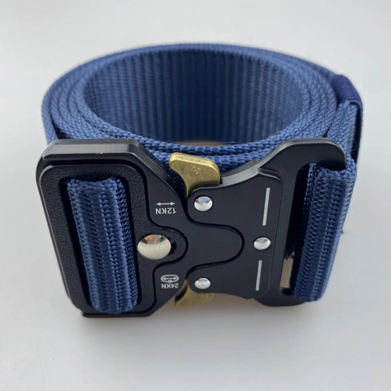 Tactical Belt: Military Style Quick Release Metal Zinc Alloy Buckle Belts - 1.5" Polyester Web Work Belt