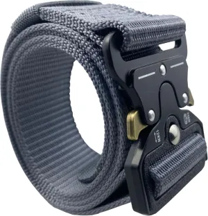 Tactical Belt: Military Style Quick Release Metal Zinc Alloy Buckle Belts - 1.5" Polyester Web Work Belt