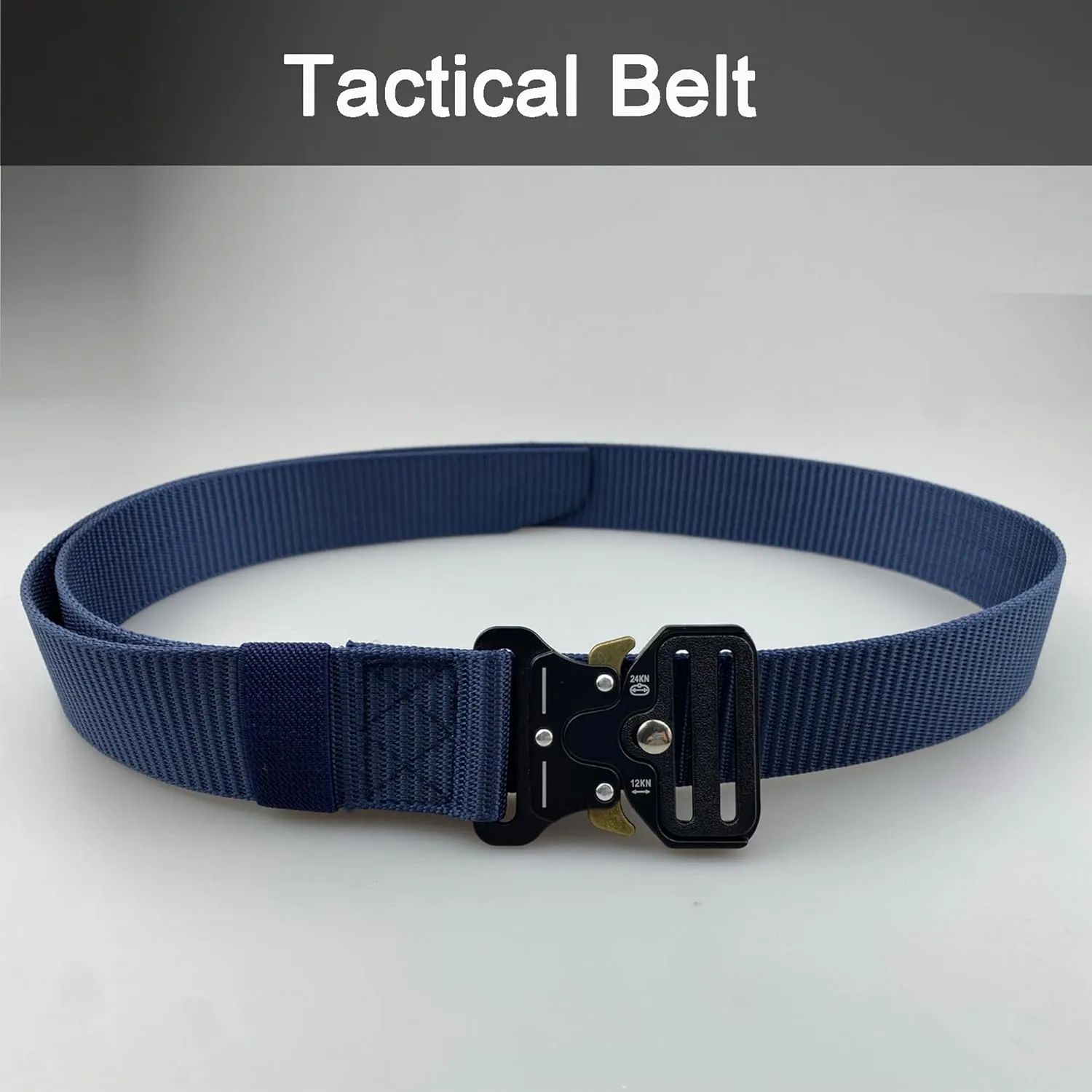 Tactical Belt: Military Style Quick Release Metal Zinc Alloy Buckle Belts - 1.5" Polyester Web Work Belt
