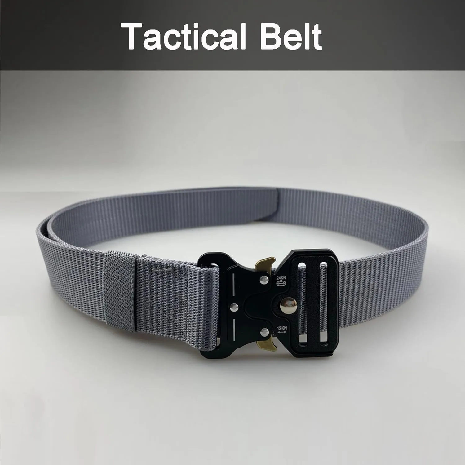 Tactical Belt: Military Style Quick Release Metal Zinc Alloy Buckle Belts - 1.5" Polyester Web Work Belt