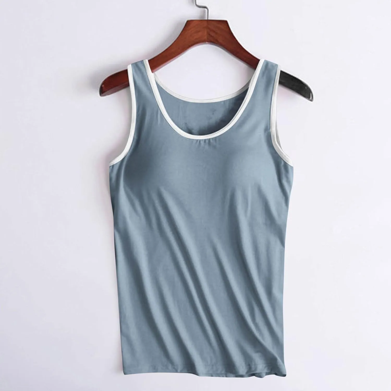 Tank Top with Built in Bra for Women, Camisole Tops for Women Summer Workout Gym Yoga Casual Plus Size Cami Shirts