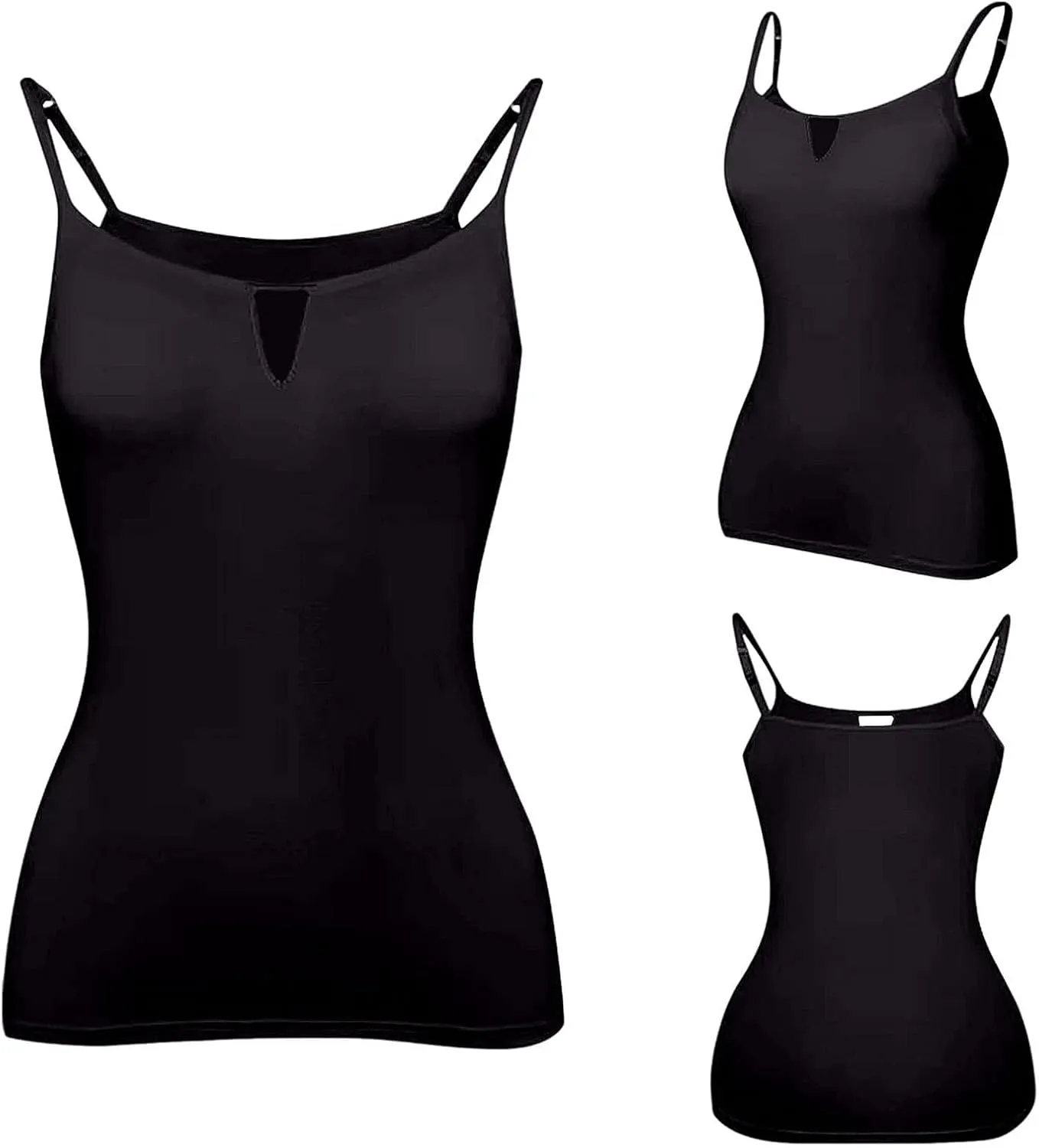 Tank Top with Built in Bra for Women Summer Casual Loose Camisole Laides Adjustable Spaghetti Strap Shelf Cami 2025