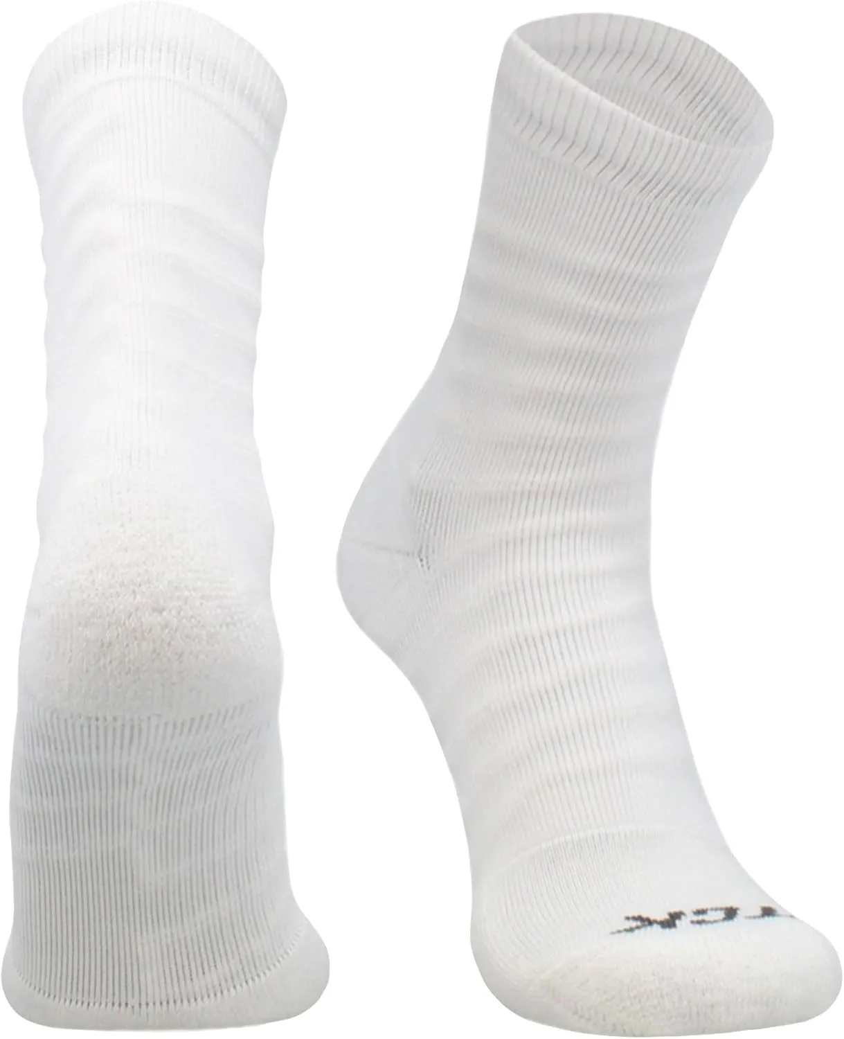 TCK Ankle Compression Support Crew Socks for Men - Ankle Wrap Tape Design - Basketball Football Volleyball - 20-30 mmHg