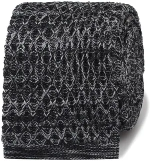 The Brando Black Tweed Knitted Tie - Mens Wedding Tie - Formal and Casual Occasions