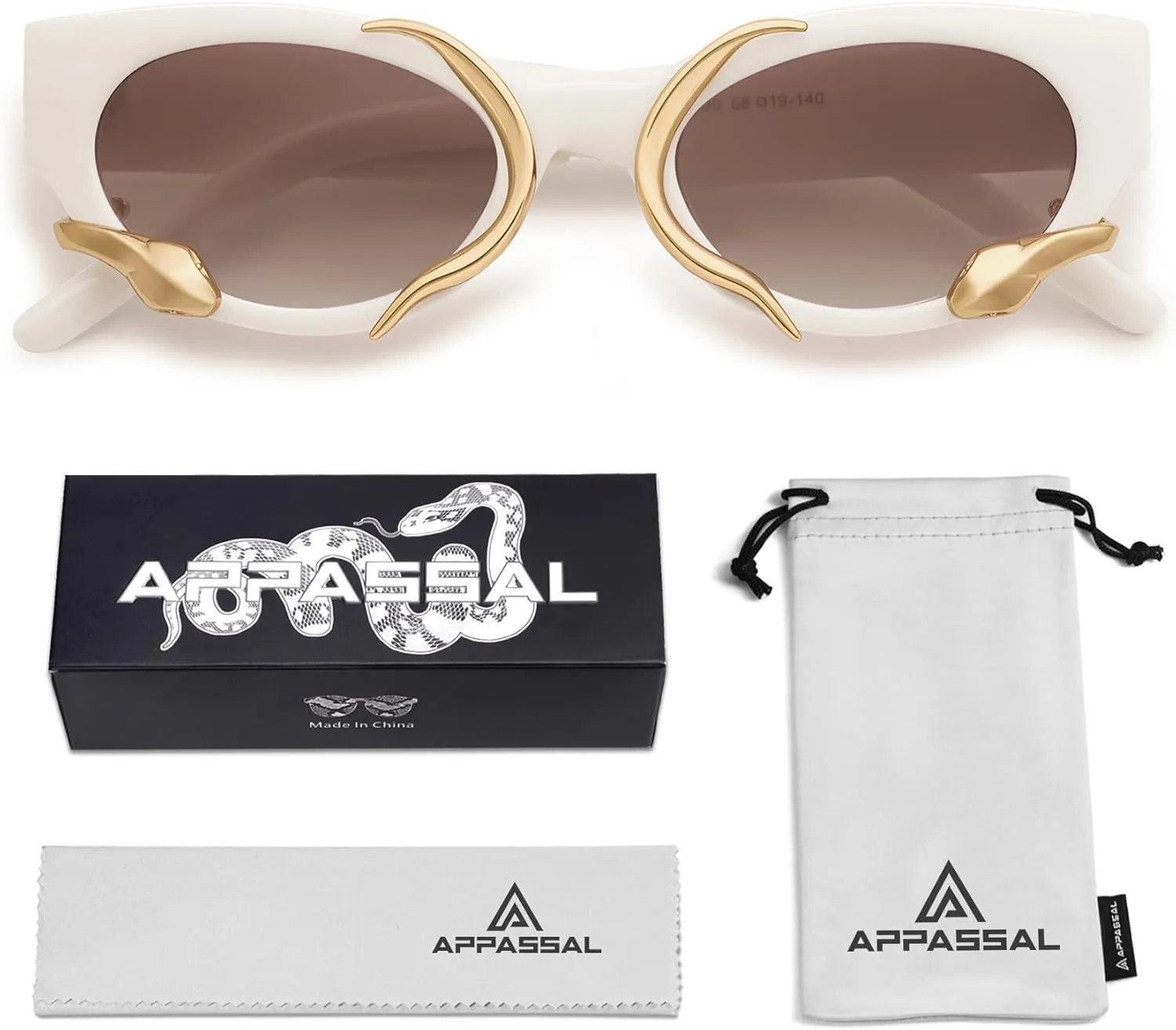 Trendy Sunglasses for Women Men Vintage Narrow Cateye Metal Snake Sunnie Y2k Accessories AP3621