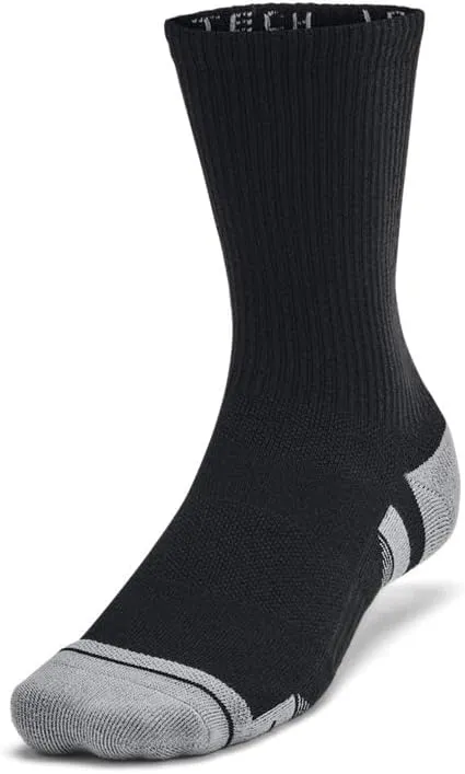 Under Armour Unisex Performance Tech Crew Socks Accessories - 3-Pack with Arch Support MD