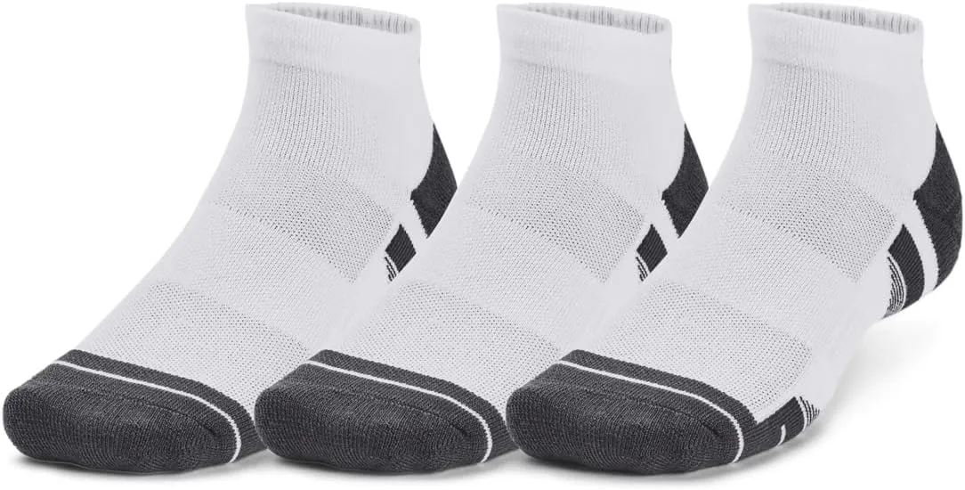 Under Armour Unisex UA Performance Tech Low Cut Socks - 3 Pack, Sweat-Wicking Accessories LG