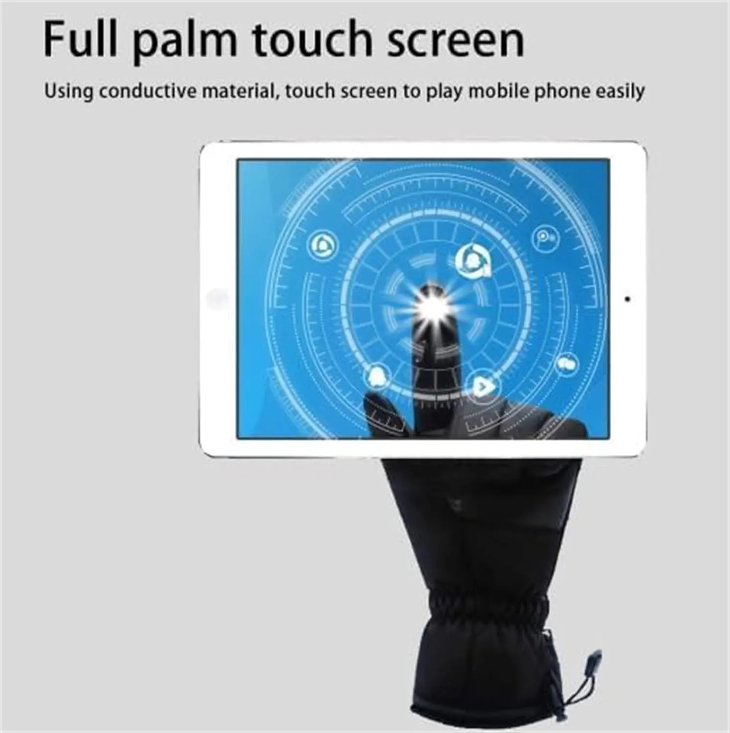 Unisex Heated Gloves, Heated Ski Gloves Men Rechargeable Heated Gloves Thermal Compress with 3 Heating Levels