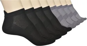 Unisex Thin Rayon Ankle Socks, Breathable Low Cut Athletic Running Sports Socks for Women and Men 4-8-12 Pairs