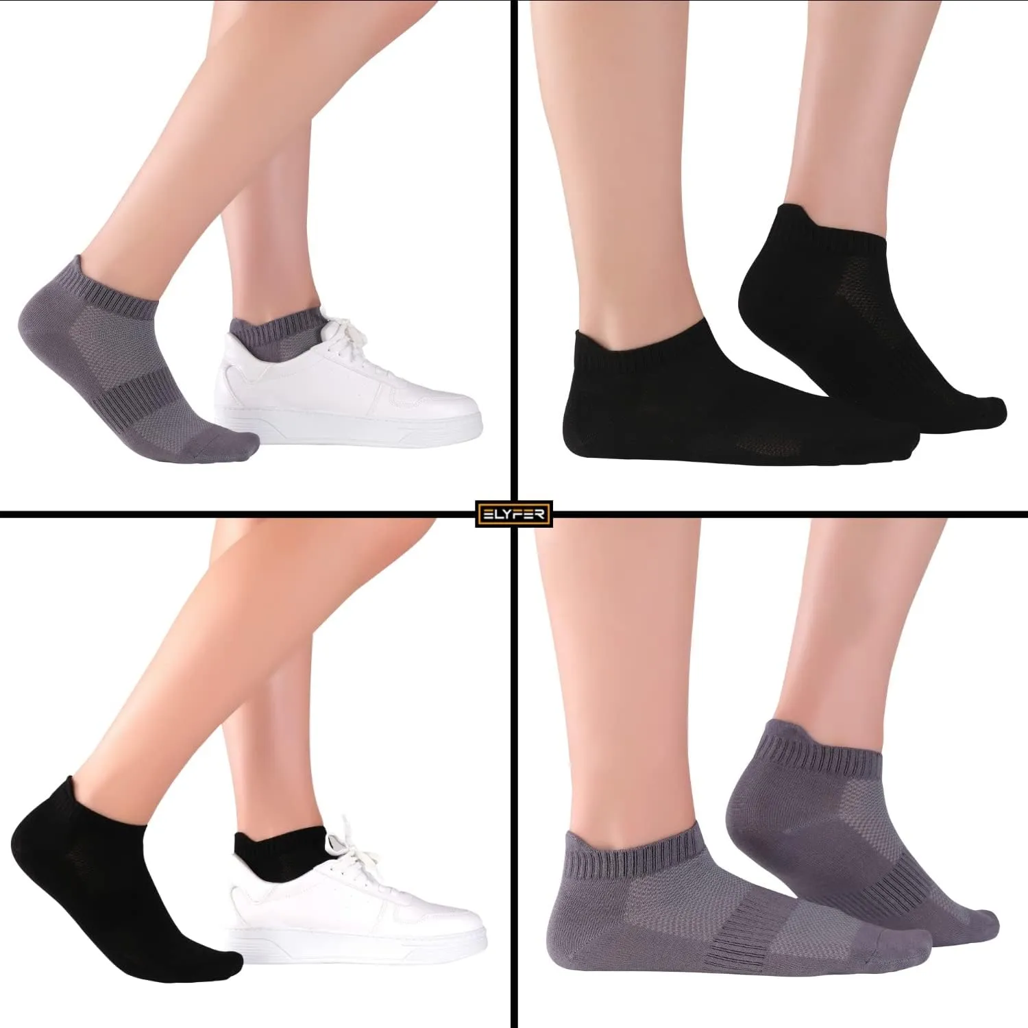 Unisex Thin Rayon Ankle Socks, Breathable Low Cut Athletic Running Sports Socks for Women and Men 4-8-12 Pairs
