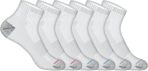 U.S. Polo Assn. 6 Pair Men's QUARTER Length Athletic Performance Socks - Ultra-Soft Moisture Control Running & Breathable Socks - Shoe Size 6-12, WHT 6348
