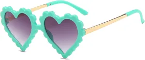 UTTPLL Kids Girl Heart Shaped Sunglasses Halloween Christmas Party Glasses for Photography Outdoor Beach UV 400 Protection