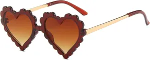UTTPLL Kids Girl Heart Shaped Sunglasses Halloween Christmas Party Glasses for Photography Outdoor Beach UV 400 Protection