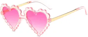UTTPLL Kids Girl Heart Shaped Sunglasses Halloween Christmas Party Glasses for Photography Outdoor Beach UV 400 Protection