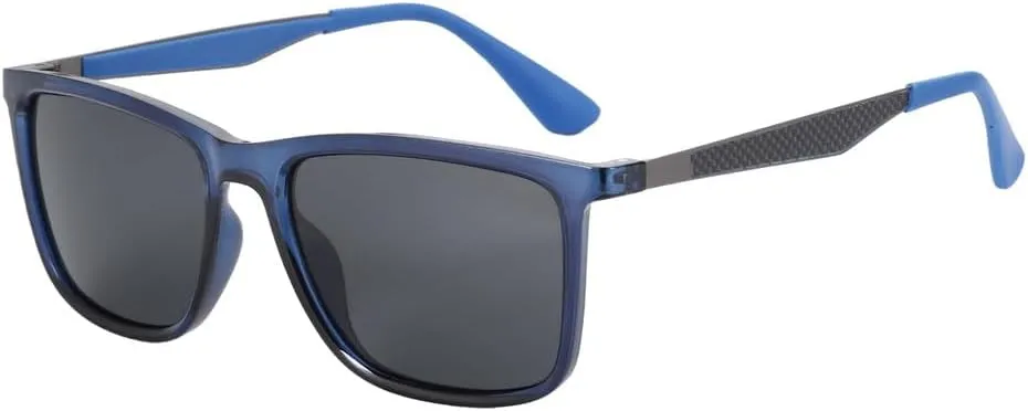 UV400 Protection Sunglasses for Men Frame Polarized Sun Glasses(3,One)