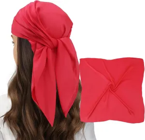 vimate Head Scarf for Women Hair 27'' Square Satin Silk Feeling Bnadana Neck Scarf Handbag Accessories Etc