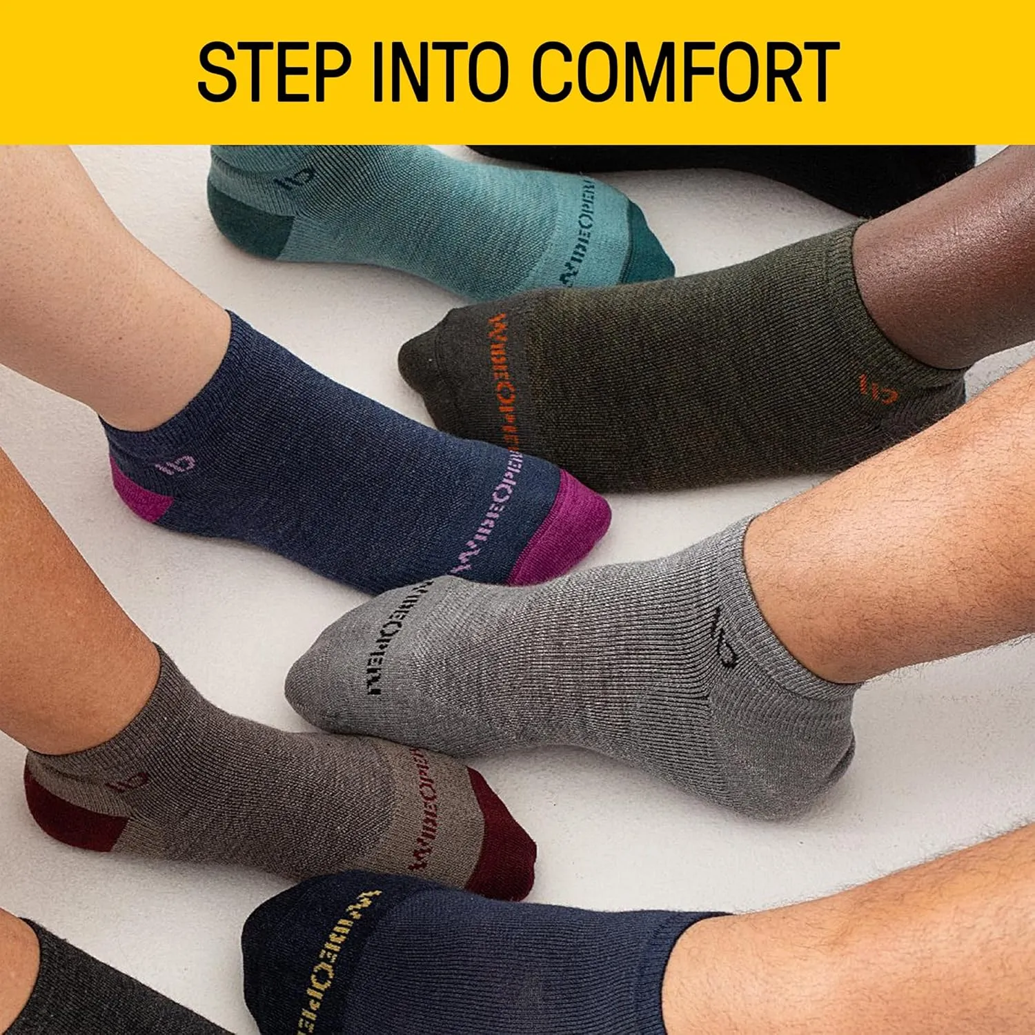 Wide Open No Show Women's Socks, Merino Wool Socks for Women, Everyday Wide Socks, Ankle Socks for Wide Feet