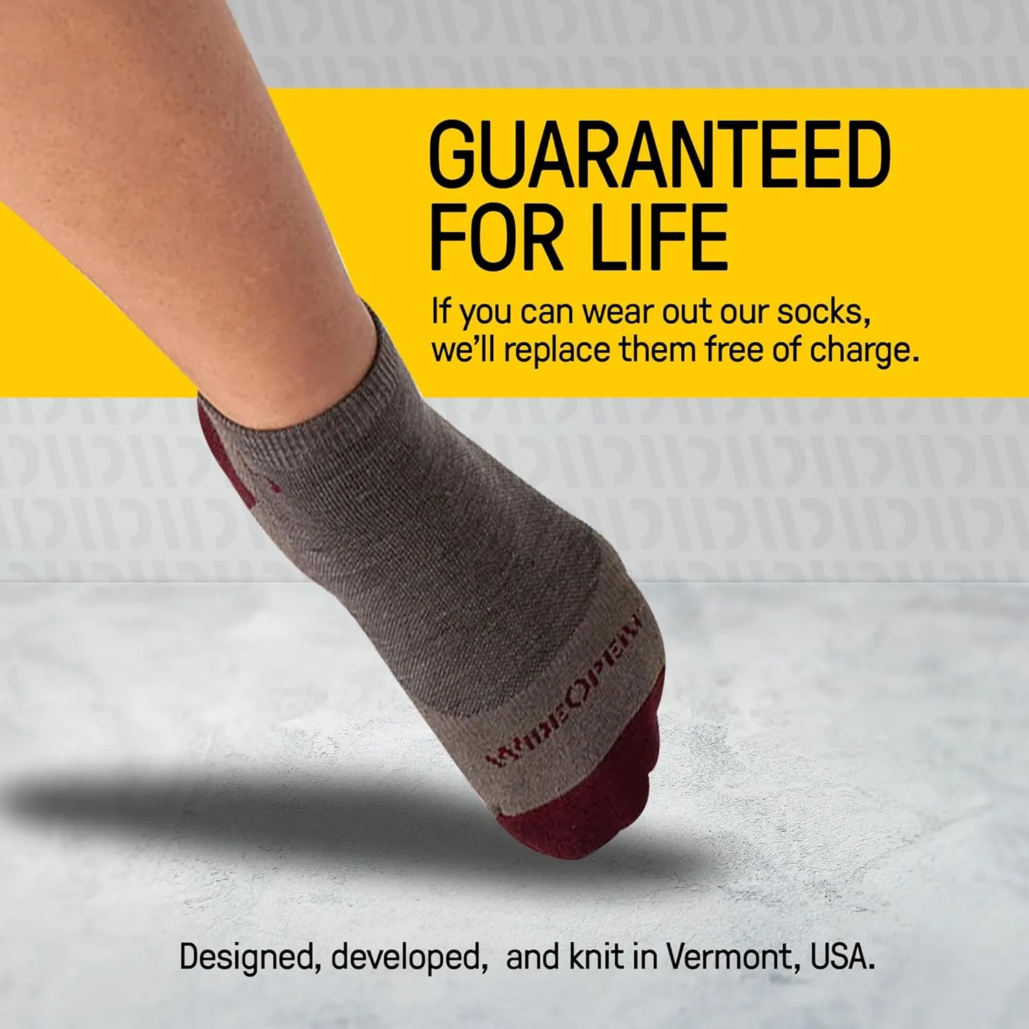 Wide Open No Show Women's Socks, Merino Wool Socks for Women, Everyday Wide Socks, Ankle Socks for Wide Feet