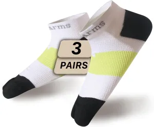 Wildarms Compression Tabi Socks Sports Anti Slip Grip Pads Athletic Socks Running Hiking with Cushion Men Women 3 Pair