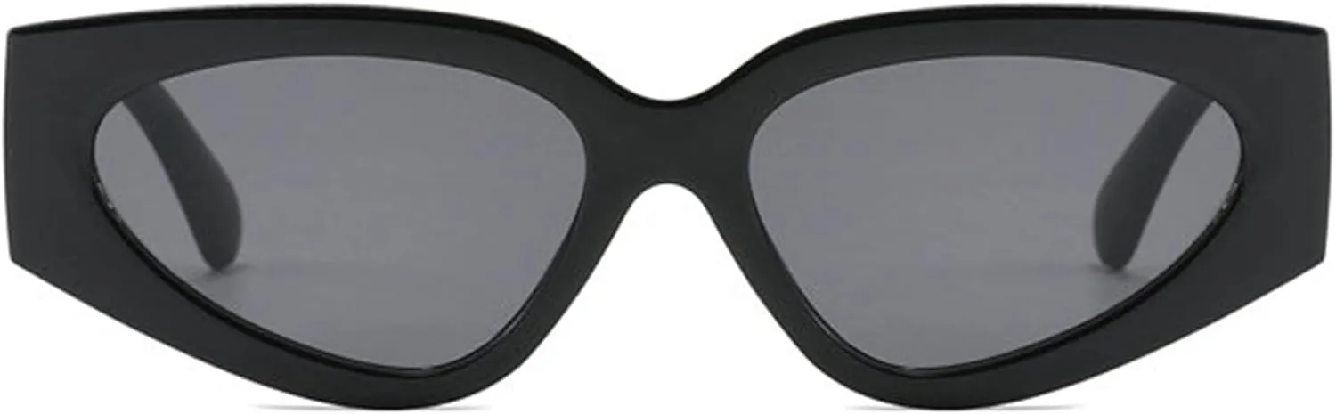 willochra Fashion Leopard Grey Sun Glasses Men 2025 Vintage Cat Eye Y2K Sunglasses Women Wide Leg Shades UV400