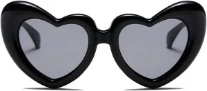 willochra Heart Shaped Sunglasses Retro Cat eye Goggles Vintage Cute Shade for Women Bachelorette Party sunglasses
