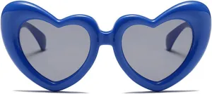 willochra Heart Shaped Sunglasses Retro Cat eye Goggles Vintage Cute Shade for Women Bachelorette Party sunglasses