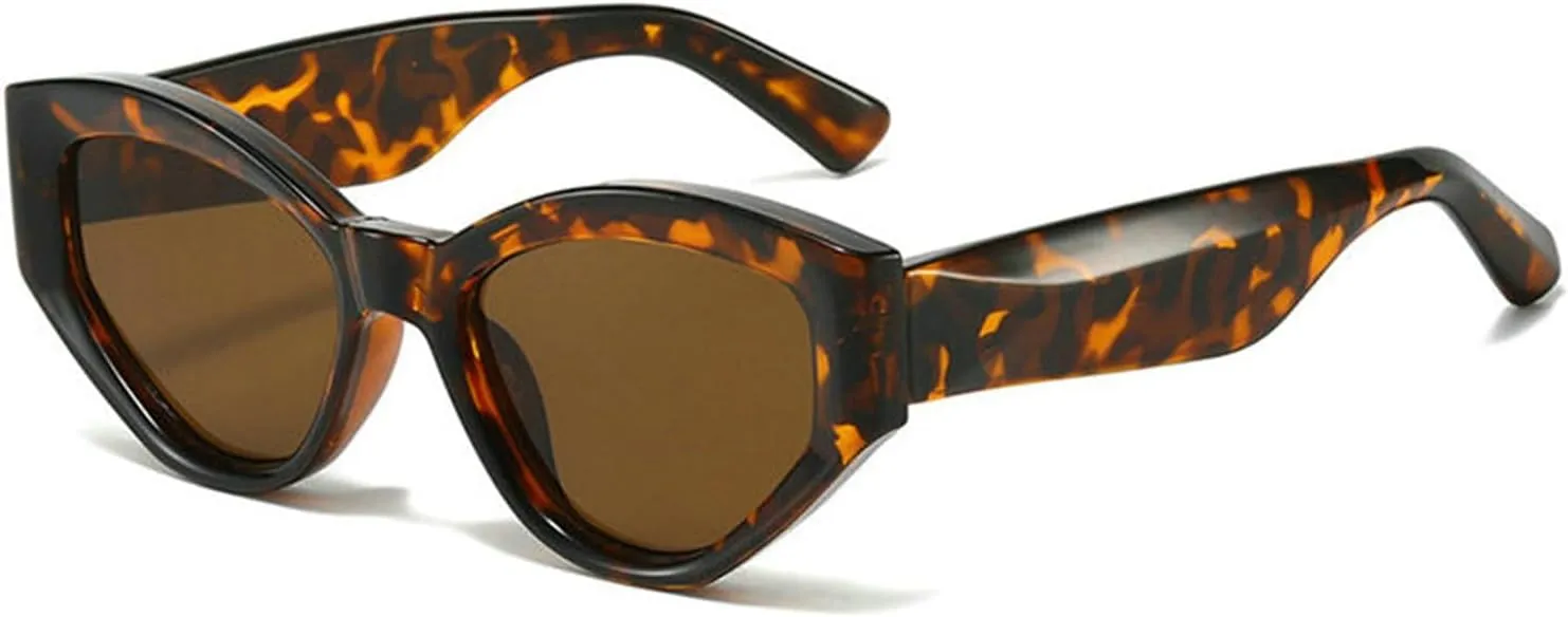 willochra Retro Vintage Narrow Cat Eye Sunglasses for Women Men 90s Small Chic Style Trendy Sunnies UV400 Protection