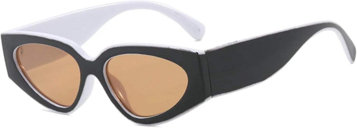 willochra Vintage Cat Eye Women Sunglasses Vintage Small Triangle Trending Sun Glasses for Men Outdoor black Eyewear UV400