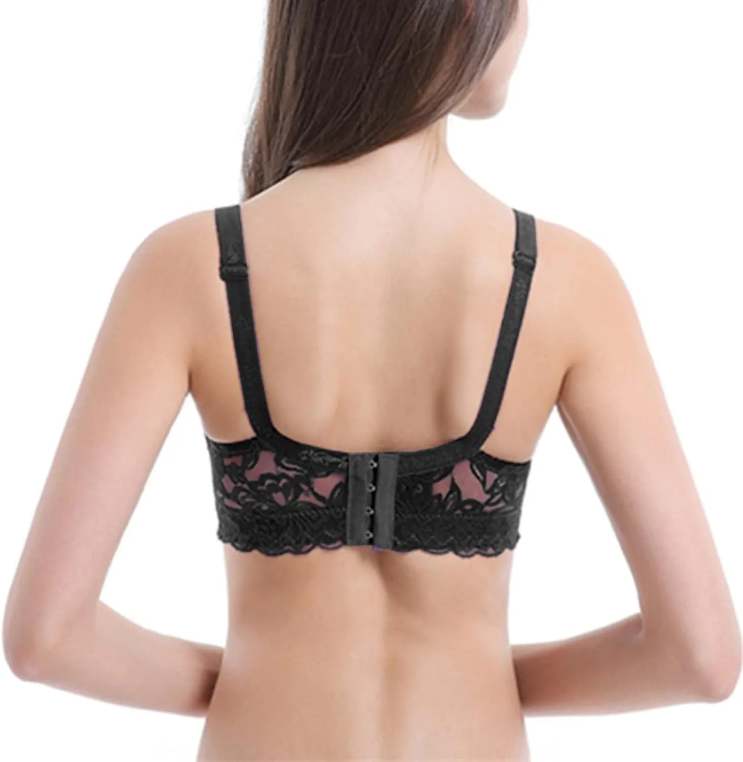 Women Sexy Lace Bras for Women, Full Coverage No Underwire Everyday Bras Comfortable Wireless Padded Bras