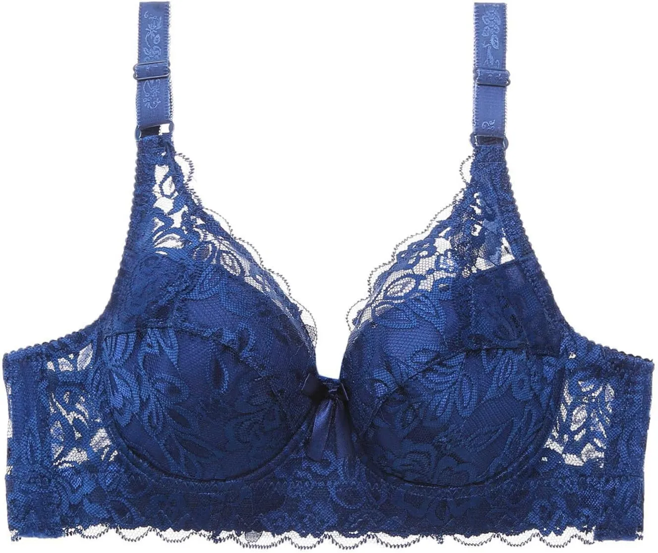 Women Sexy Lace Bras for Women, Lace Plus Size Full Coverage Underwire Unlined Bralette with Support Everyday Bras