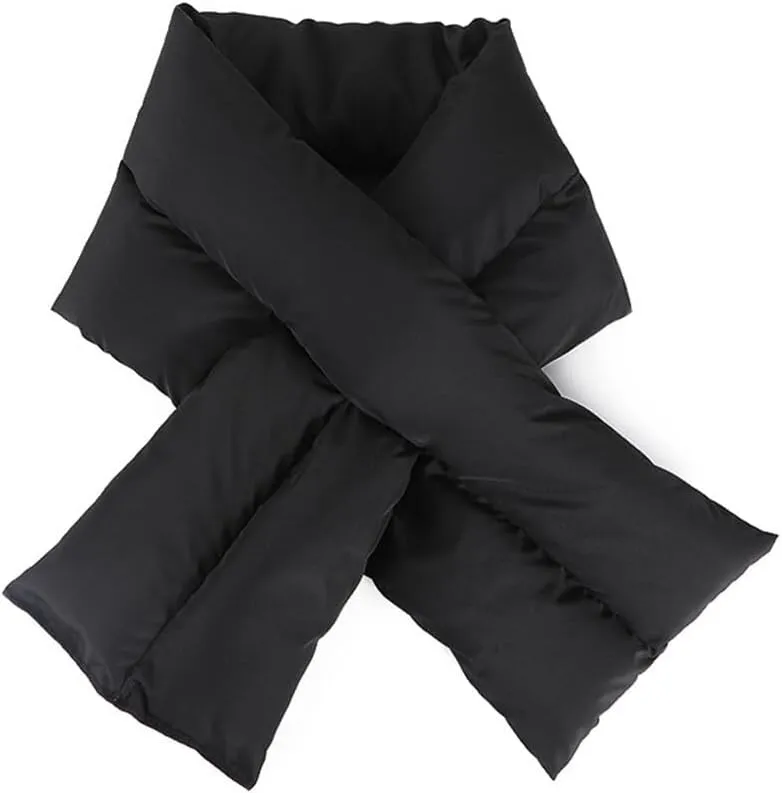 Women Winter Scarf Warm Cozy Super Lightweight Puffer Down Scarf Coat Jacket Accessories Neck Warmer Black