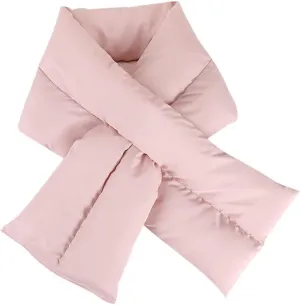 Women Winter Scarf Warm Cozy Super Lightweight Puffer Down Scarf Coat Jacket Accessories Neck Warmer Pink