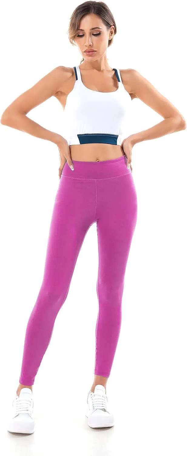 Women's High Waist Leggings Soft Tummy Control Slim Yoga Pants for Fitness, Yoga, Running, Workout