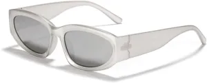 Women's Oval Sunglasses Cat Eye Sunglasses Women Vintage Punk Shades Eyewear