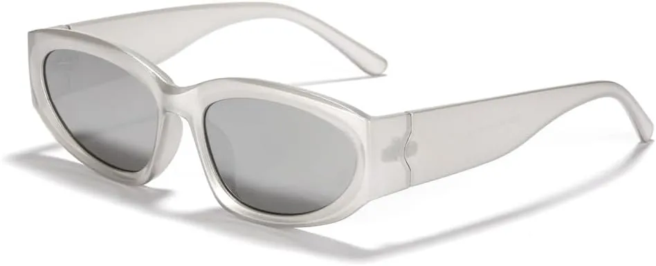 Women's Oval Sunglasses Cat Eye Sunglasses Women Vintage Punk Shades Eyewear