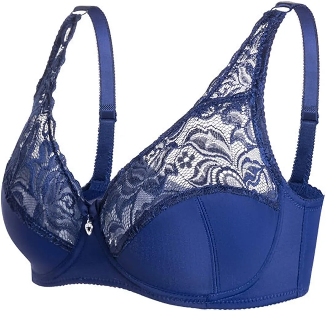 Womens Sexy Seamless Bra, No Underwire Wireless Deep V Adjustable Straps Comfortable Everyday Bra with Support
