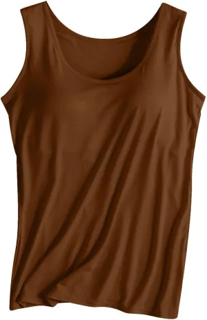 Workout Tank Tops for Women with Built in Bras Padded Shirts Summer Yoga Tees Loose Fit Running Athletic Blouse Going Out Top