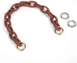 Xiazw Short Resin Bag Purse Handle Strap Replacement，Bag Decoration Chain，Bag Accessories Charms (Light Brown)