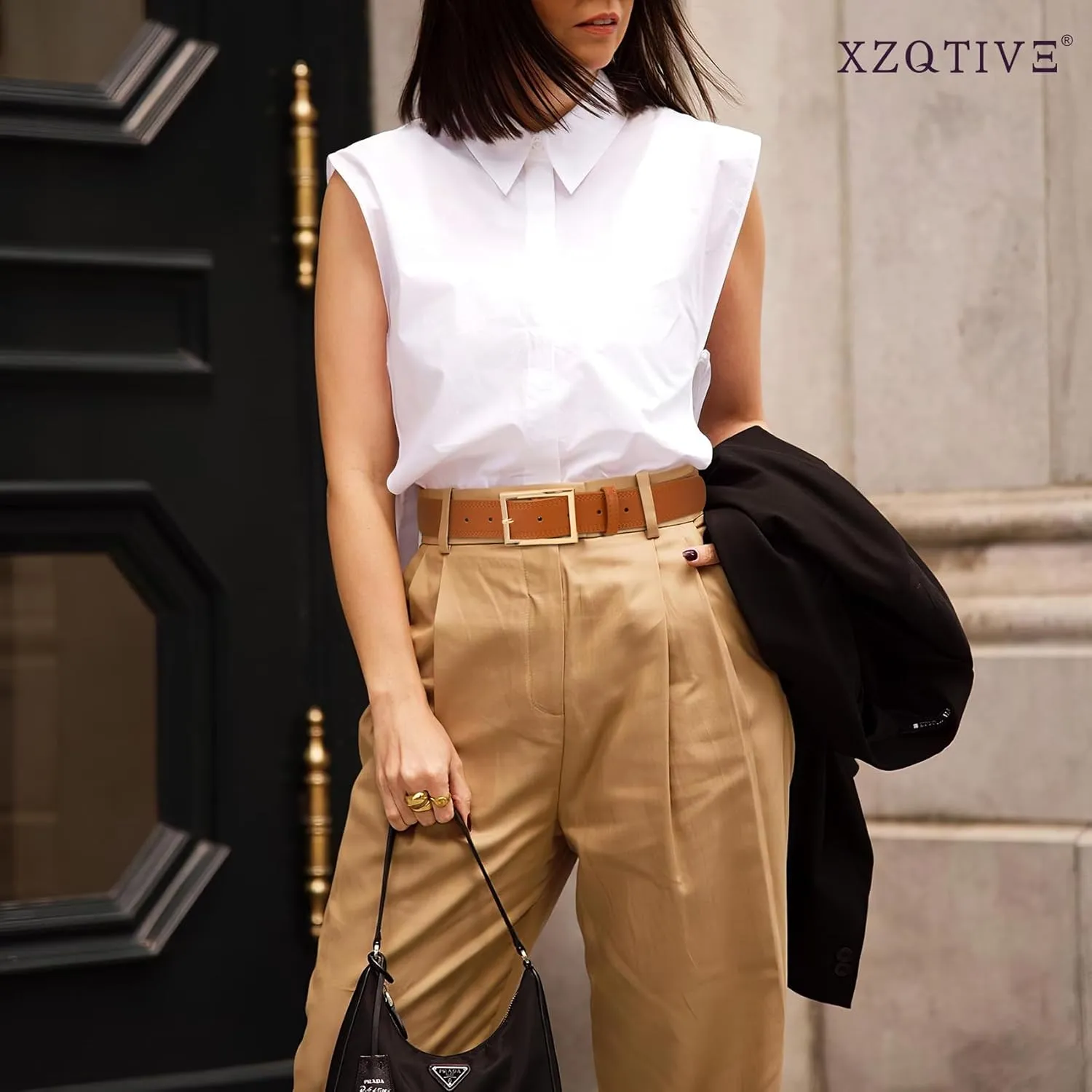 XZQTIVE Women Leather Belts for Jeans Pants Dresses Fashion Waist Belt for Women with Pin Buckle