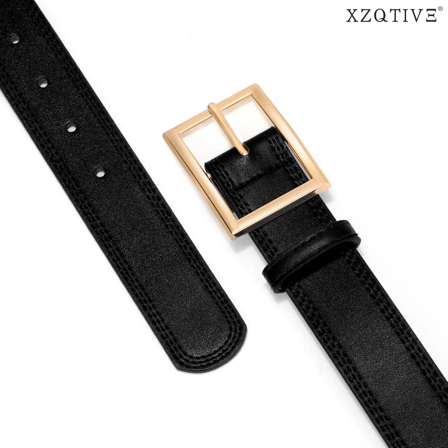 XZQTIVE Women Leather Belts for Jeans Pants Dresses Fashion Waist Belt for Women with Pin Buckle