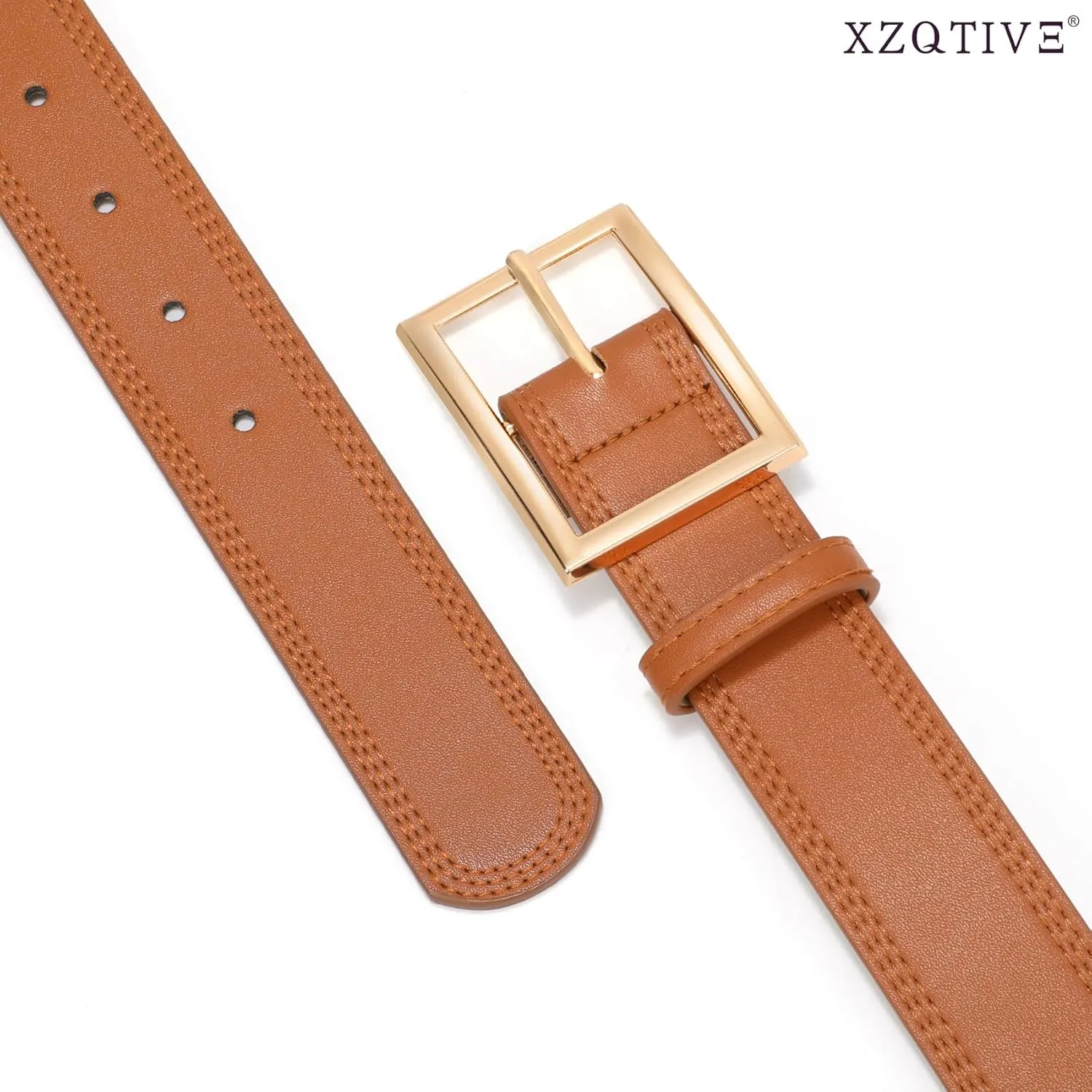 XZQTIVE Women Leather Belts for Jeans Pants Dresses Fashion Waist Belt for Women with Pin Buckle