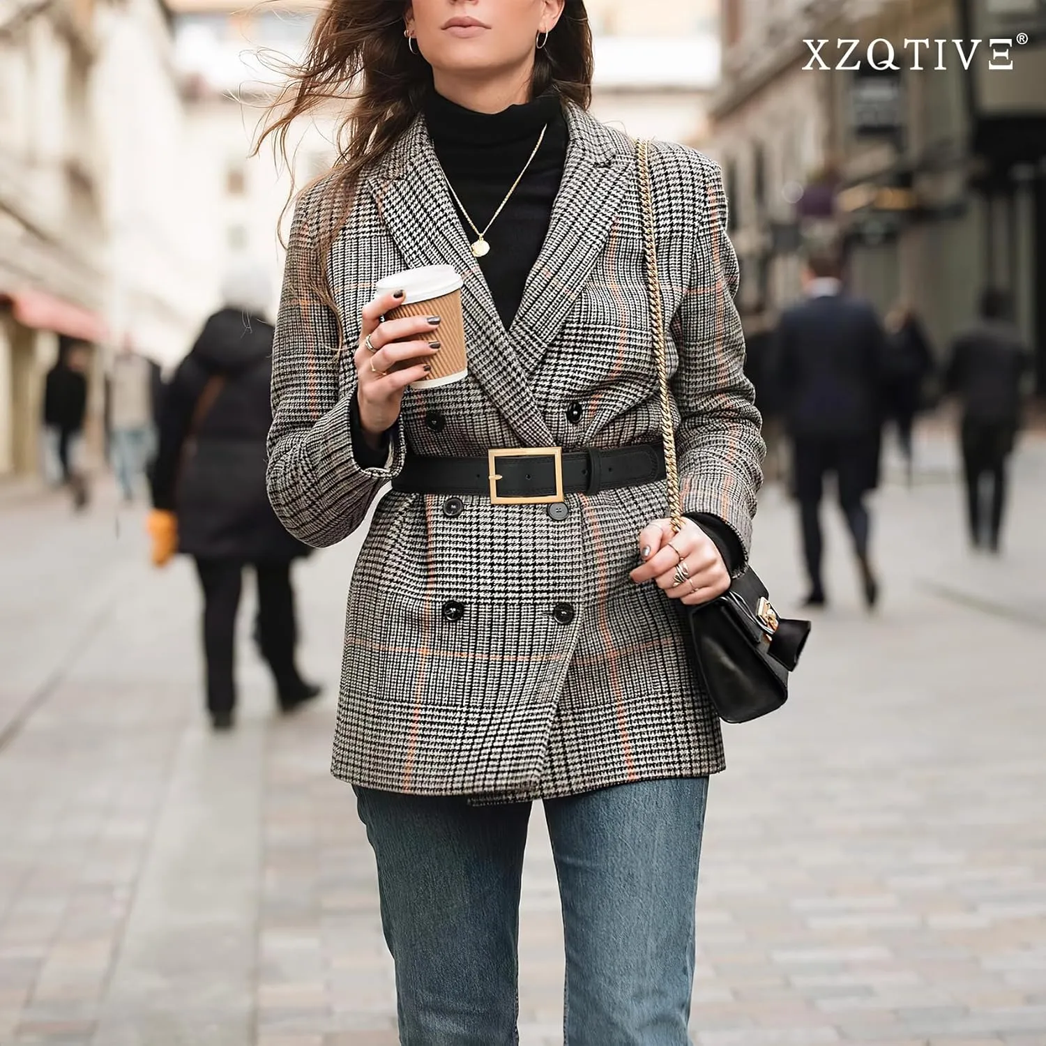 XZQTIVE Women Leather Belts for Jeans Pants Dresses Fashion Waist Belt for Women with Pin Buckle