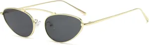 YAMEIZE Trendy Cat Eye Sunglasses - Vintage Metal Frame Eyewear UV400 Protection for Women Men Outdoor