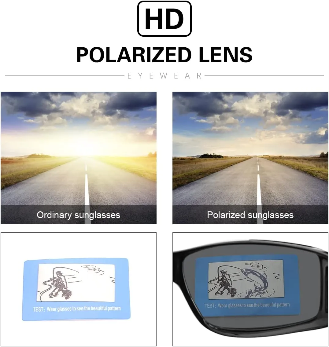 YIMI Wrap Around Fashion Sunglasses Polarized Lens Wear Over Prescription Glasses Fit Over Regular Eyeglasses UV Protection