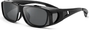 YIMI Wrap Around Fashion Sunglasses Polarized Lens Wear Over Prescription Glasses Fit Over Regular Eyeglasses UV Protection